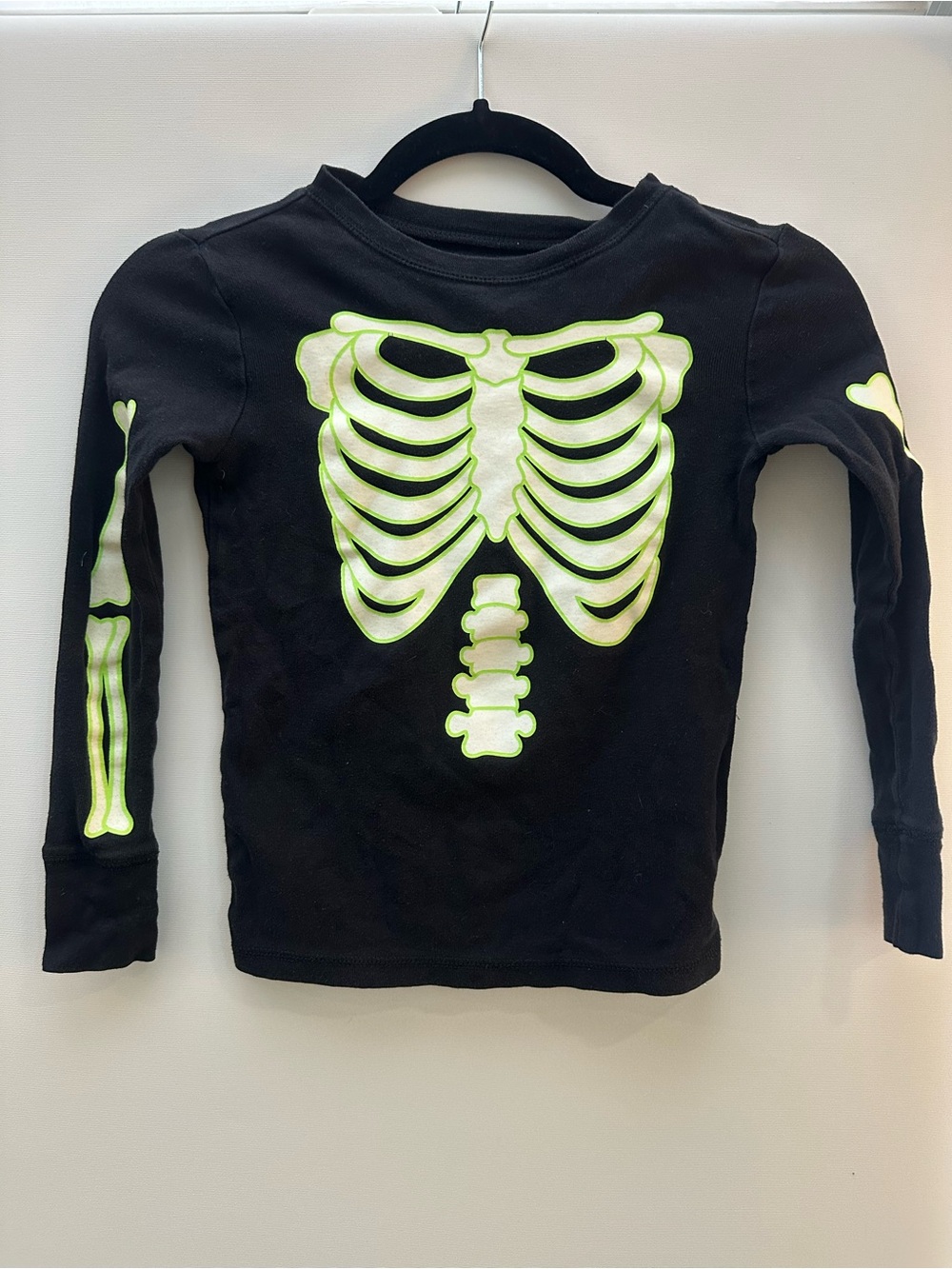 GAP Glow in the Dark Skeleton Pajama Set with Neon Green
